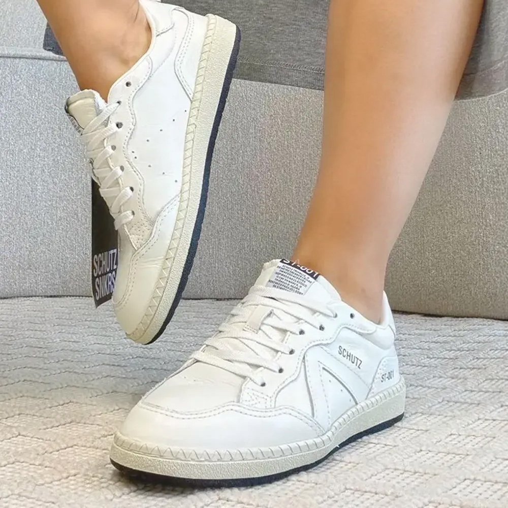 Tênis Schutz ST 001 Couro Branco Branco 2
