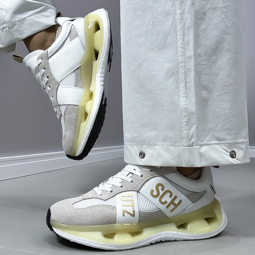 Tênis Schutz Casual Camurça Logo Branco Branco 3