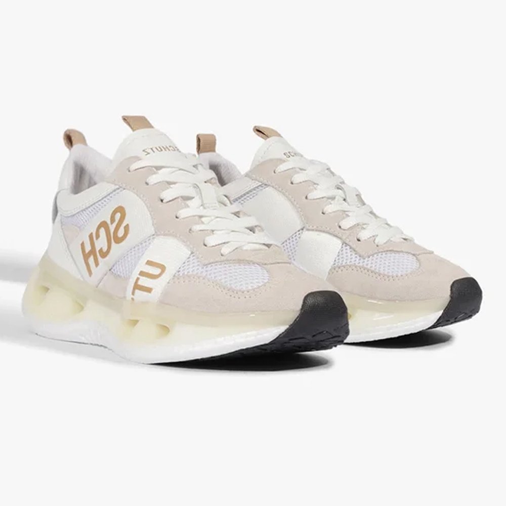 Tênis Schutz Casual Camurça Logo Branco Branco 4
