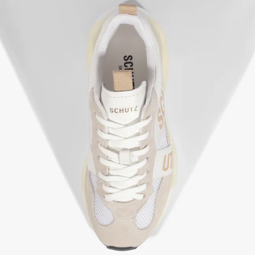 Tênis Schutz Casual Camurça Logo Branco Branco 6