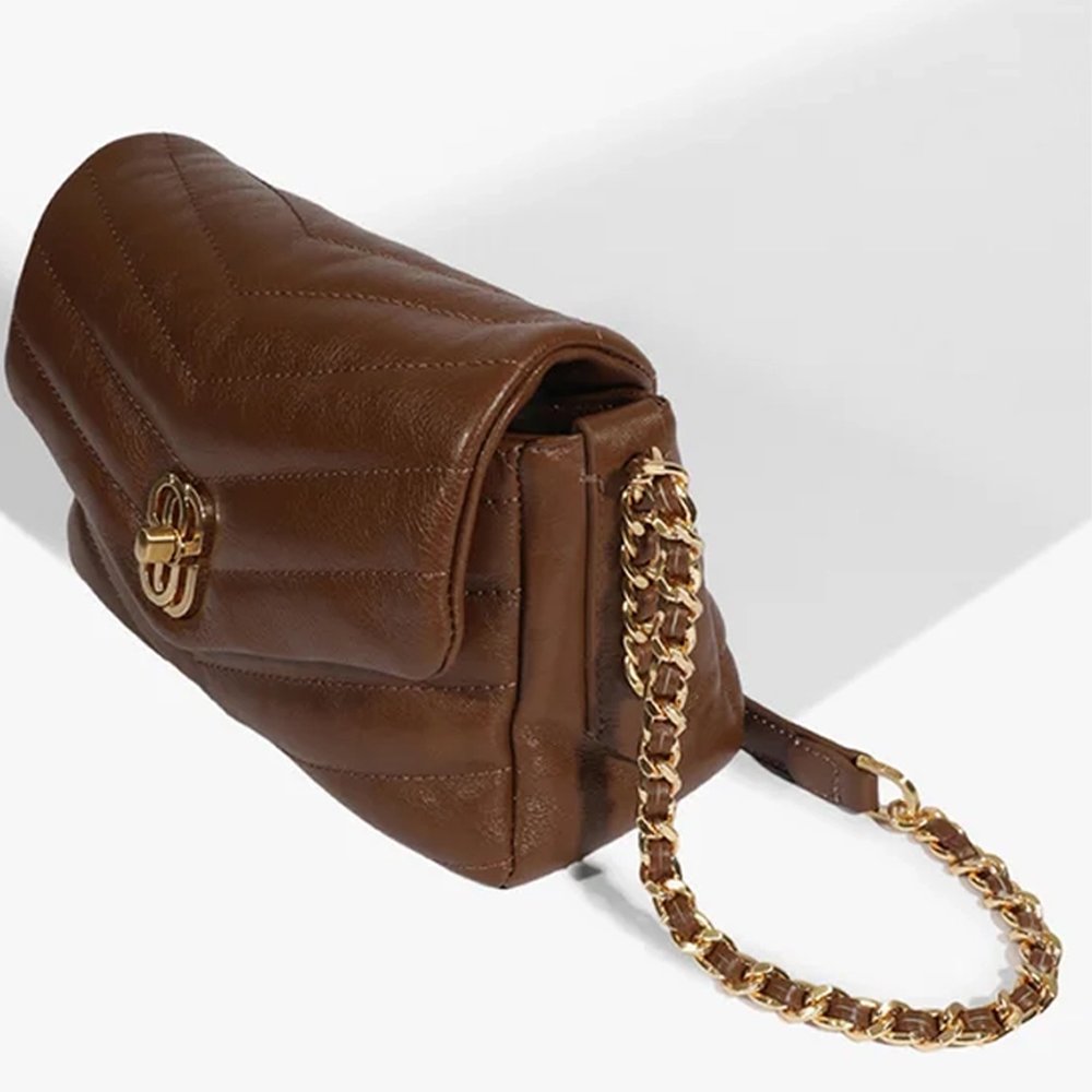 Bolsa Tiracolo Elara Couro Marrom Schutz Marrom 3