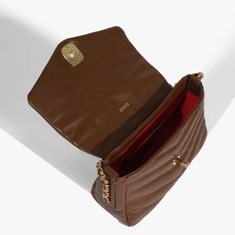 Bolsa Tiracolo Elara Couro Marrom Schutz Marrom 5