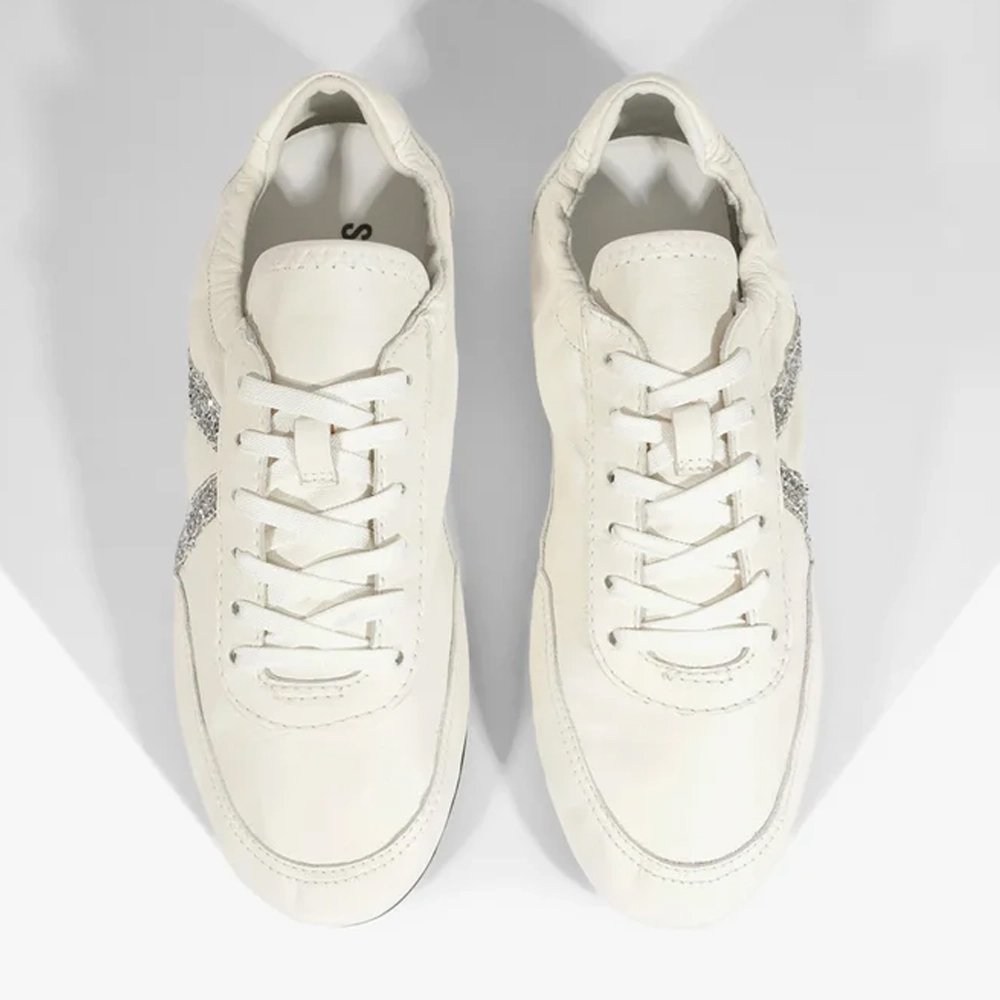Tênis Schutz Sneakerina Retro 95 Couro Brilho Branco Branco 5