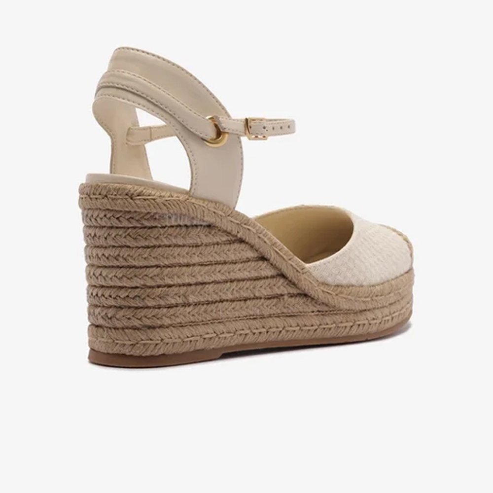 Sandália Espadrille Arezzo Off White Tecido Plataforma Off White 5