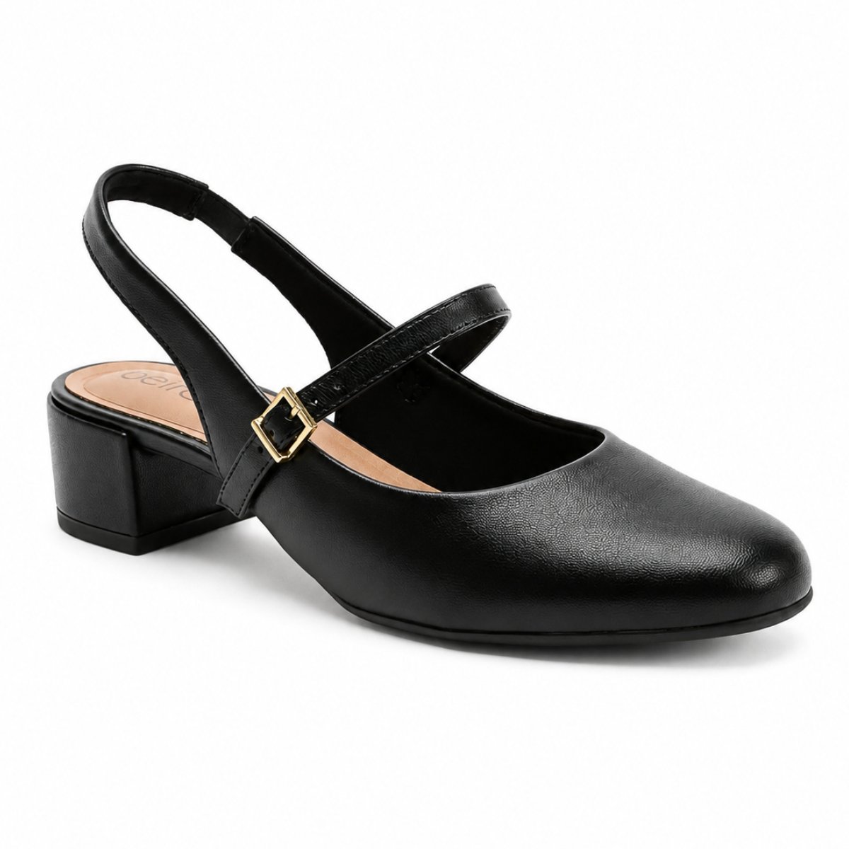 Scarpin Beira Rio SlingBack Salto Bloco Baixo 4301.116