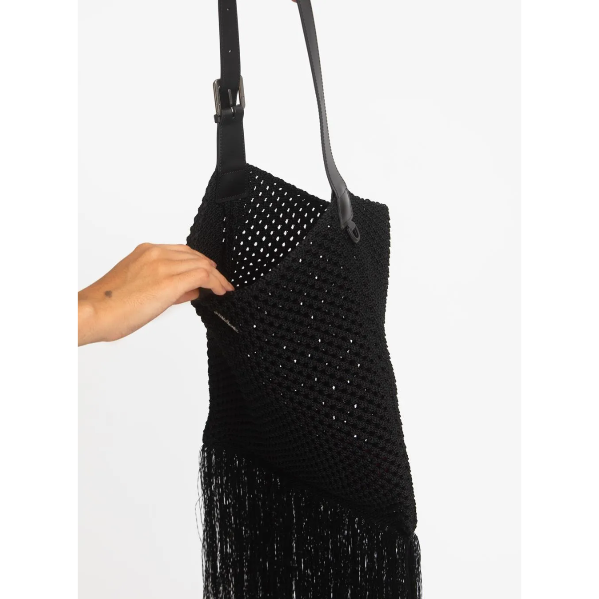 Bolsa Feminina Petite Jolie em Knit Texas PJ11412 Preto 4