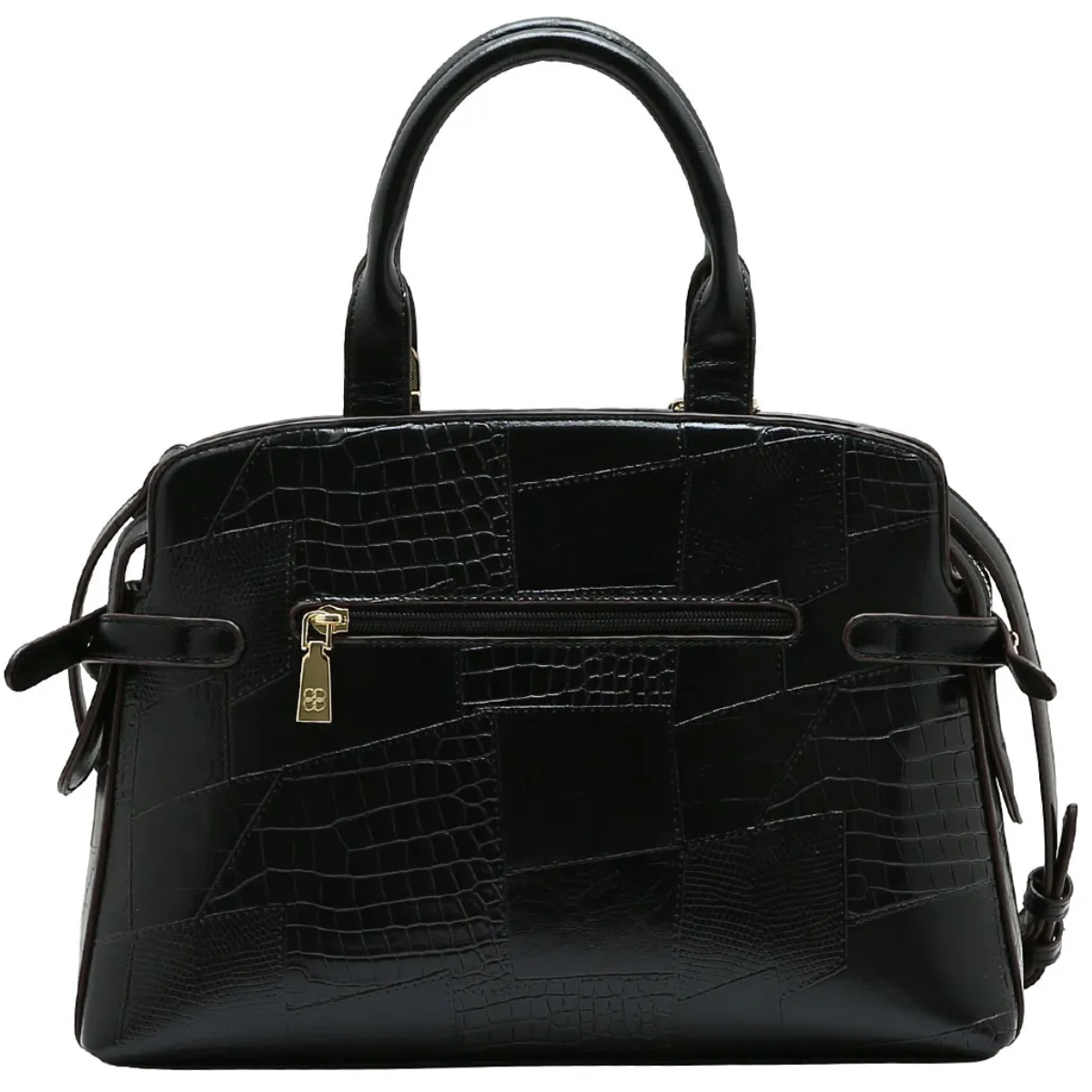 Bolsa Chenson Satchel Feminina New Croco Style 3485577 Preto 3