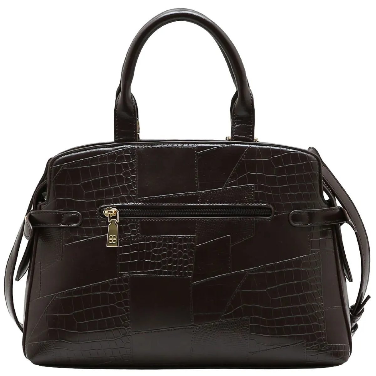 Bolsa Chenson Satchel Feminina New Croco Style 3485577 Preto 6