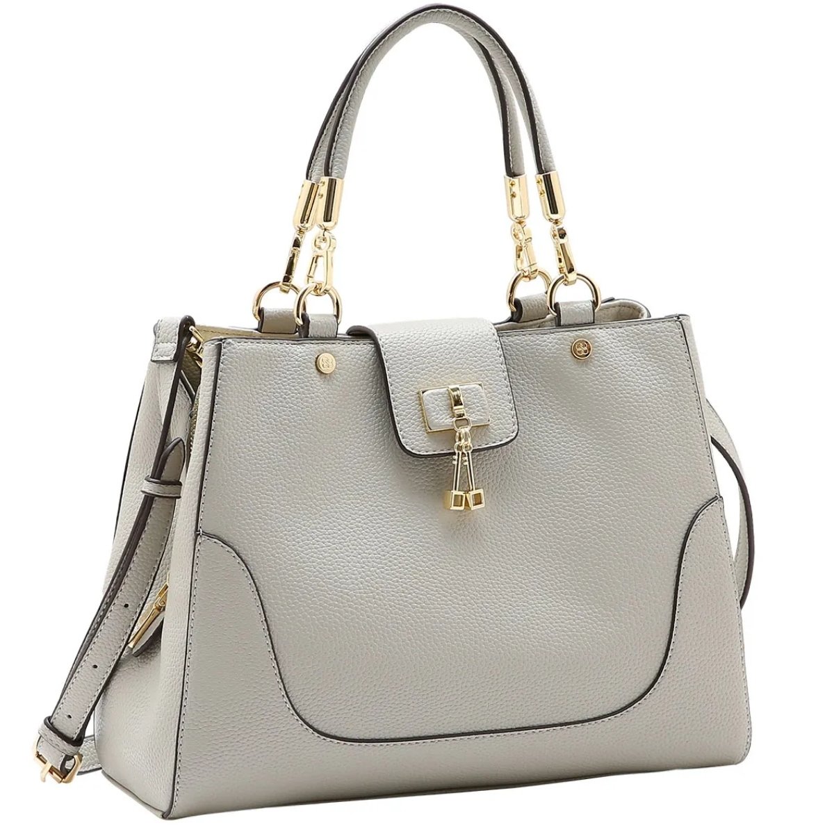 Bolsa Chenson Média Satchel Versátil Atemporal 3485572 Bege
