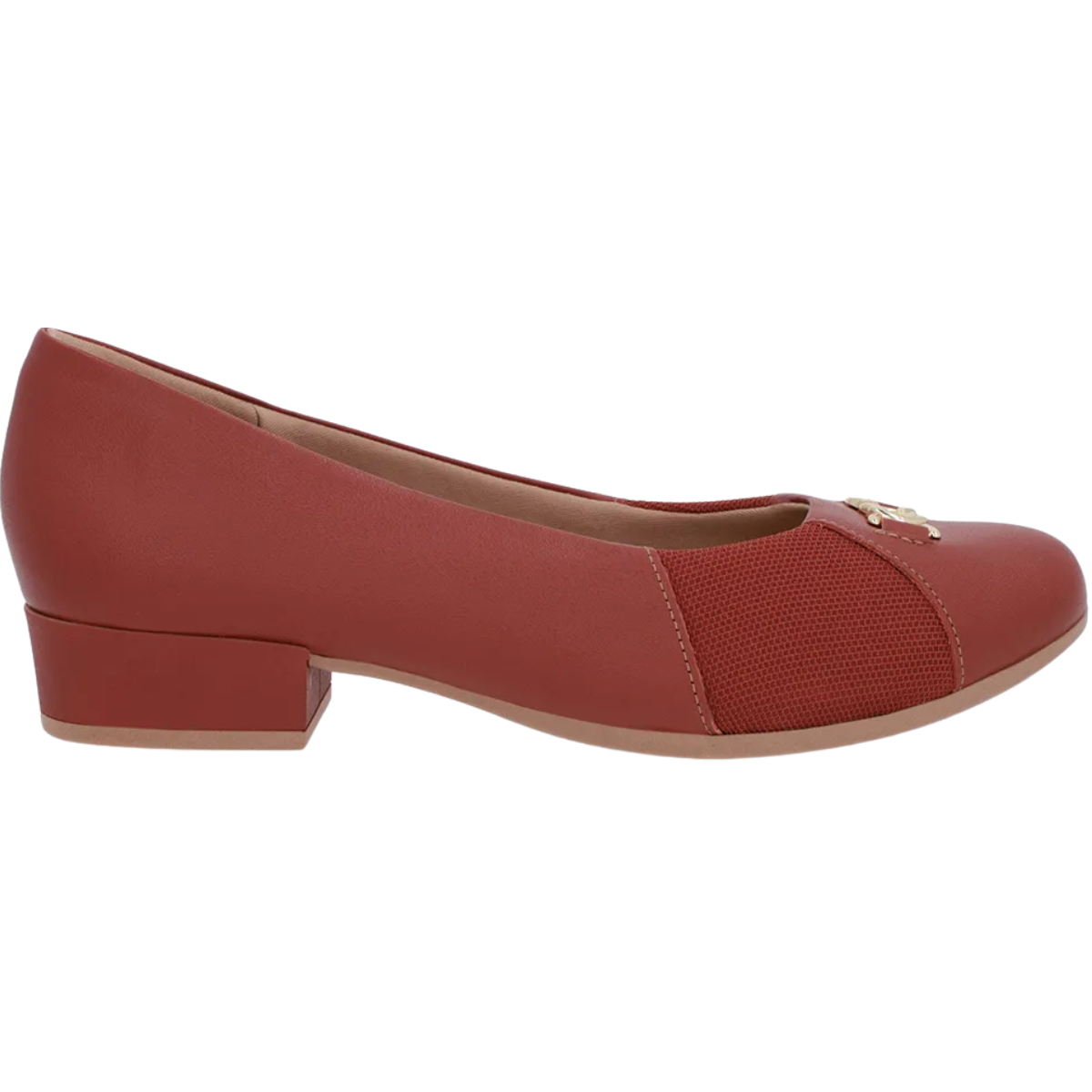 Scarpin Usaflex Feminino Salto Baixo Bloco Joanete UF04004 Marrom 3