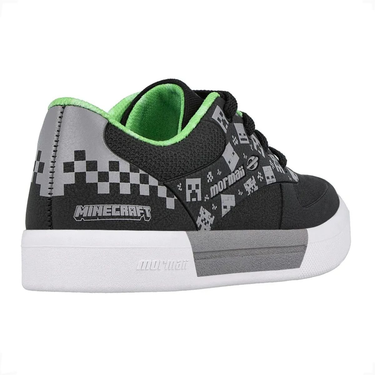 Tenis Mormaii Urban Smash Minecraft Jr Easy Preto/Cinza 2
