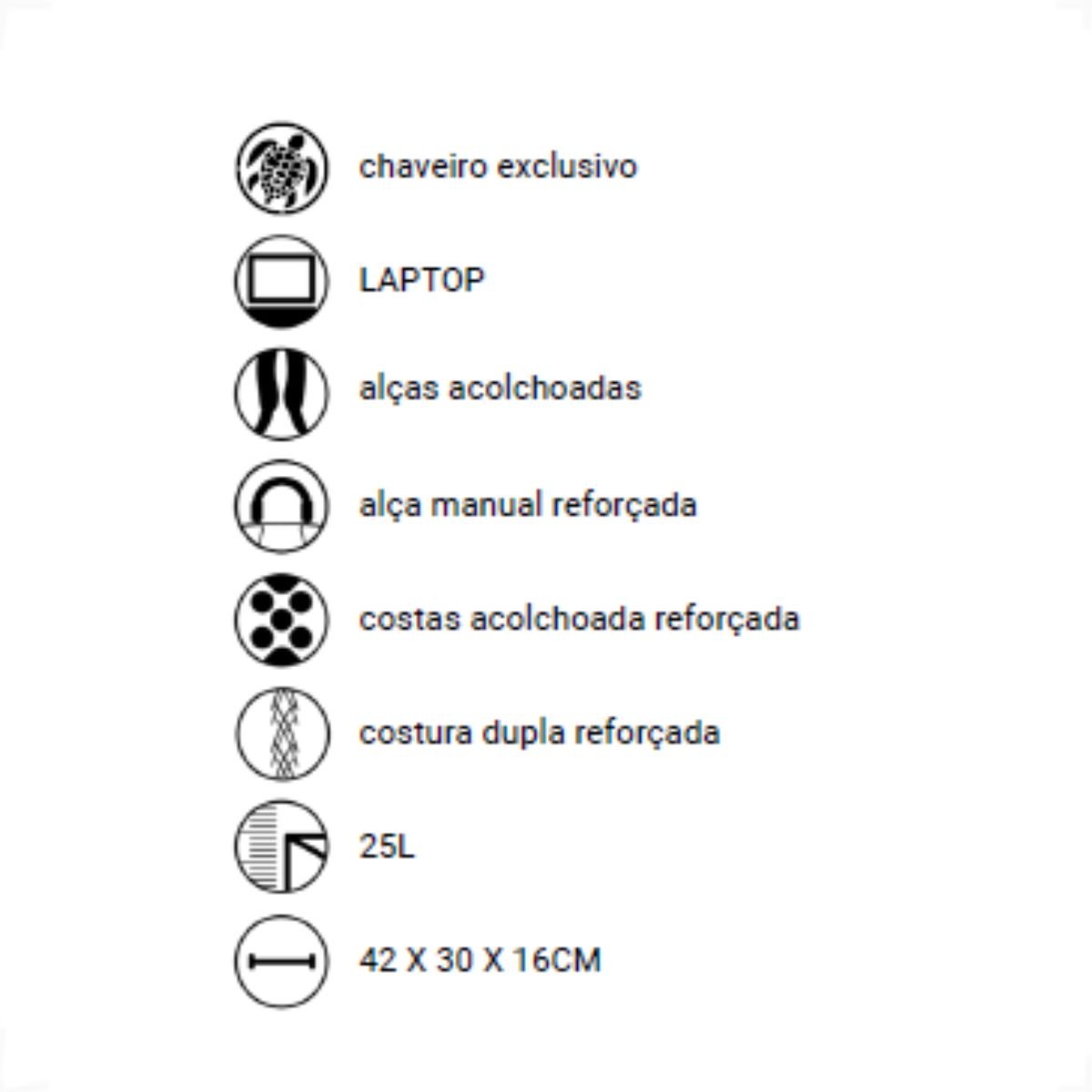 Mochila Mormaii 20 Litros Casual Preto 6