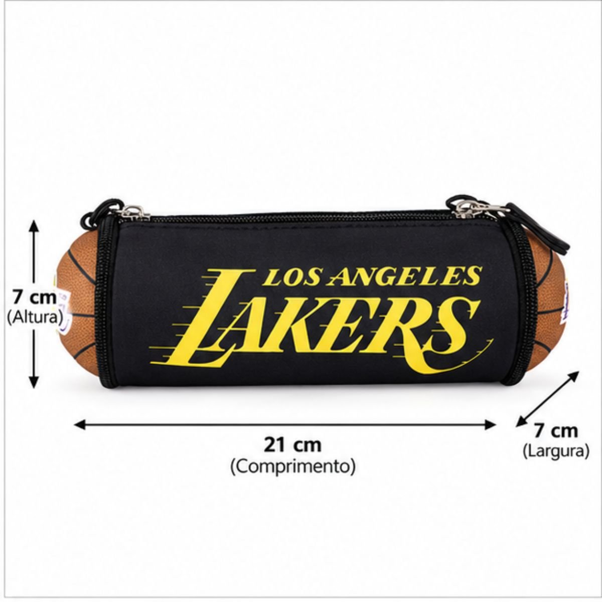 Estojo 3D NBA Los Angeles Lakers Maccabi Bola Basquete 2L Preto 4