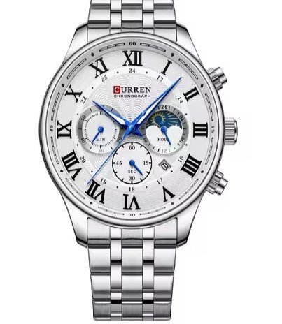 Relógio Curren 8427  pulseira aço masculino