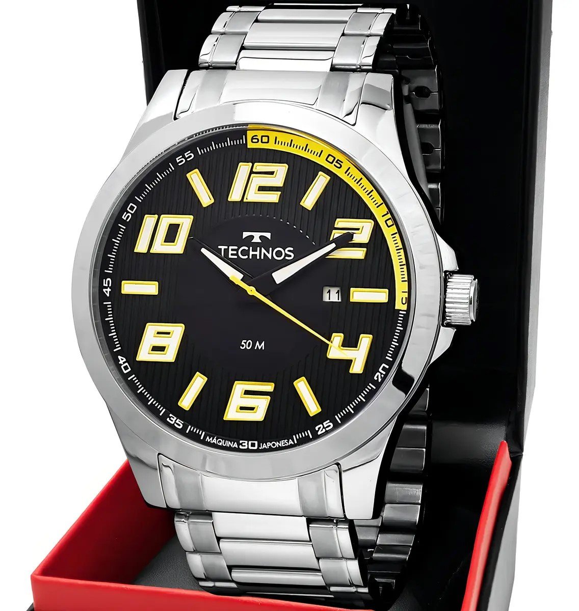 Relógio Technos Masculino Racer Prata 2115KNE/1Y Prata 6