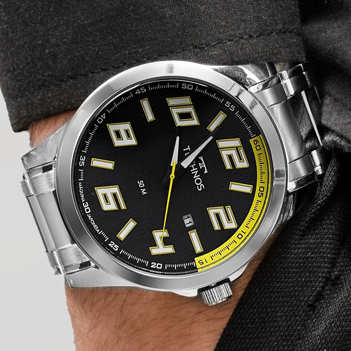 Relógio Technos Masculino Racer Prata 2115KNE/1Y Prata 10