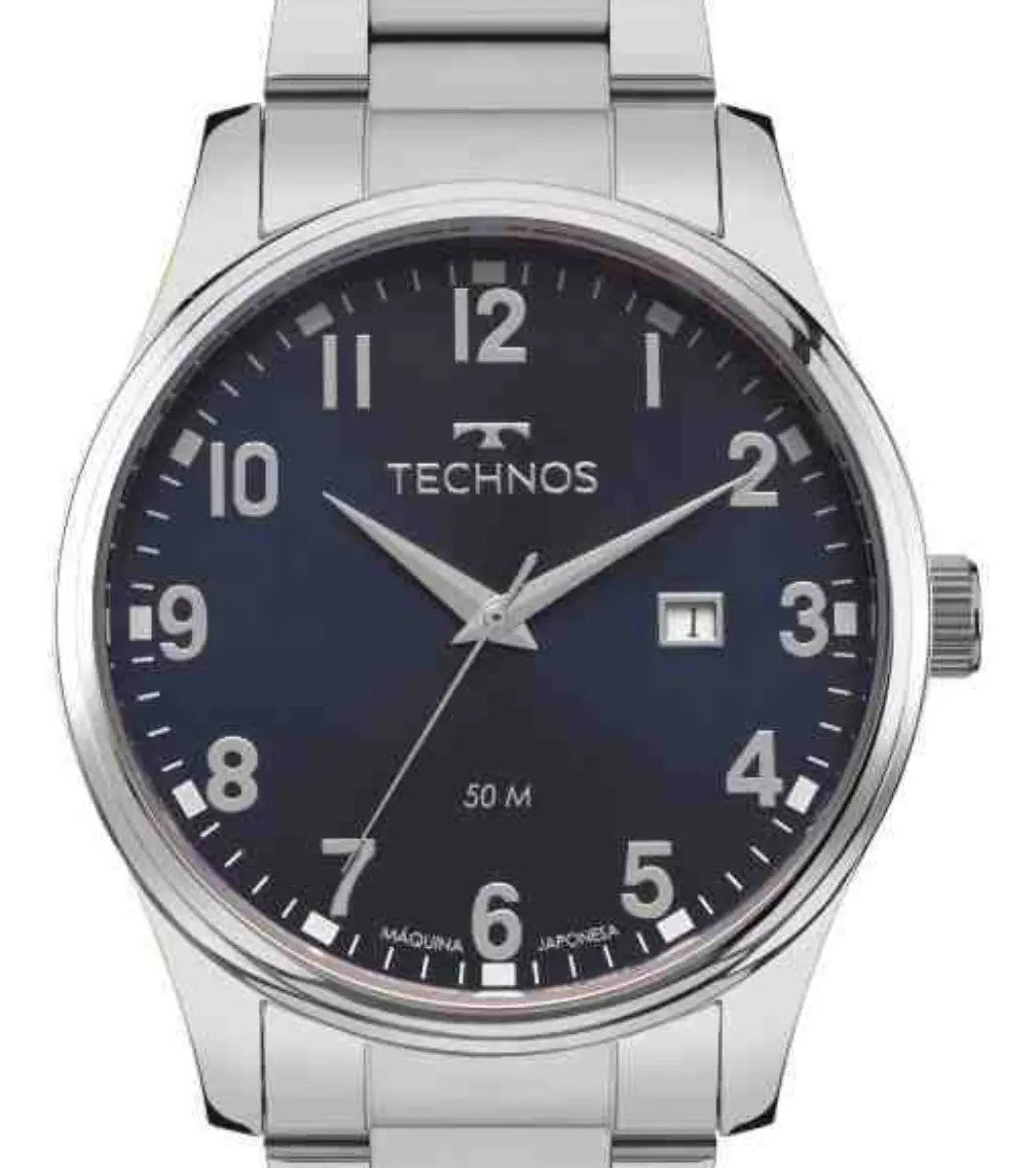 Relógio Technos Masculino Steel Prata - 2115TZC/1P Prata 2