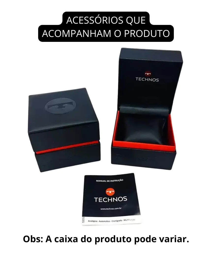 Relógio Technos Masculino Steel Prata - 2115TZC/1P Prata 6