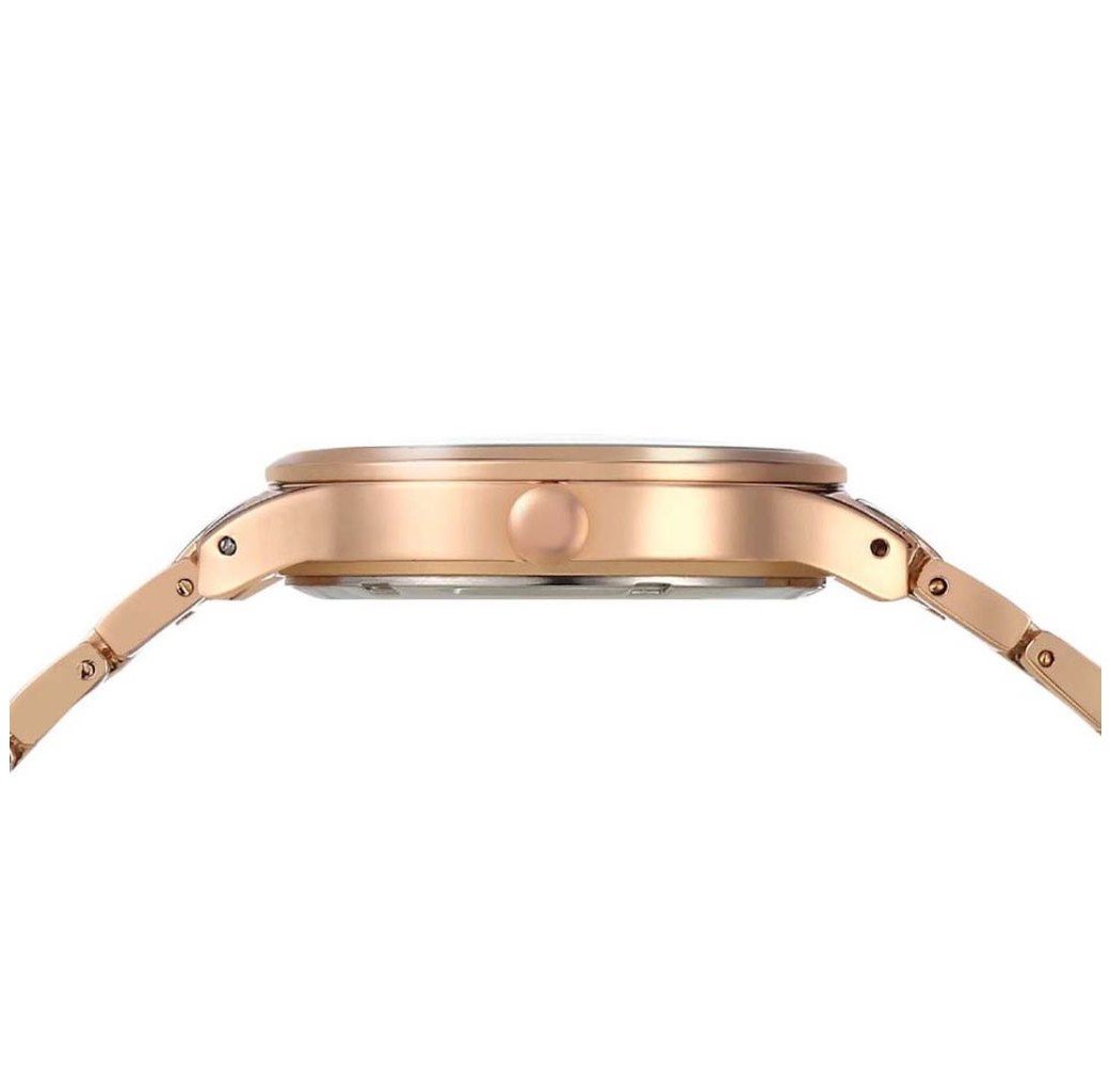 Relógio Curren 9015 Feminino Aço Inoxidável Rosê/Branco Dourado 4