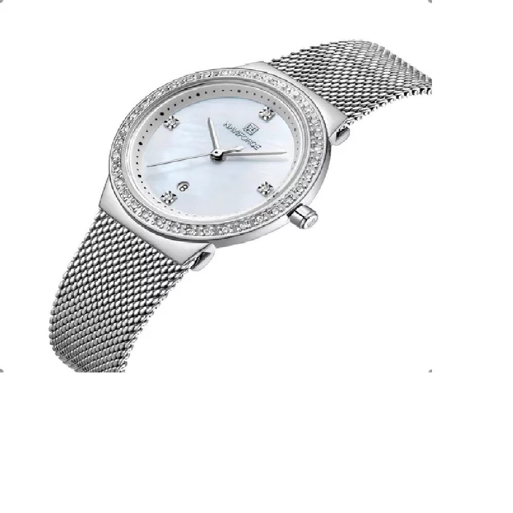 Relógio Naviforce 5005 Feminino Analógico Com Data prata Prata 4