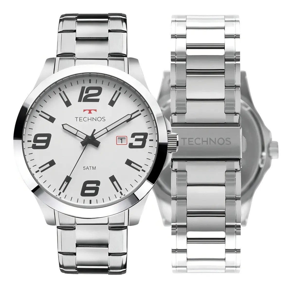 Relógio Technos Masculino Racer Prata 2115MOLS/1B Prata 3