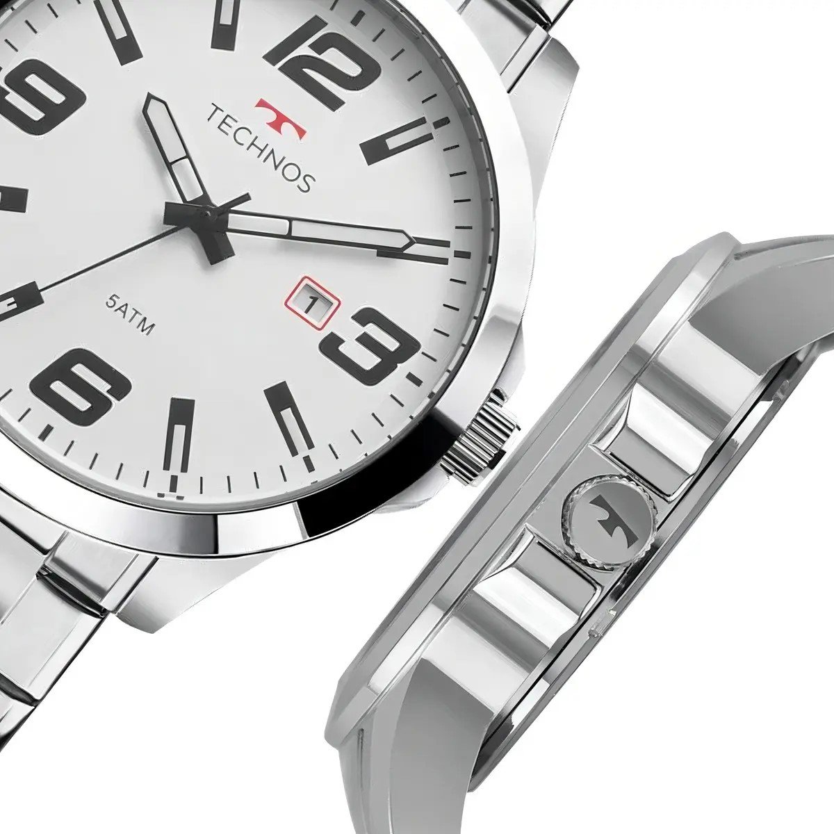 Relógio Technos Masculino Racer Prata 2115MOLS/1B Prata 4