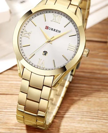 Relógio Feminino Curren 9007 Dourado/Prata Aço Dourado 2