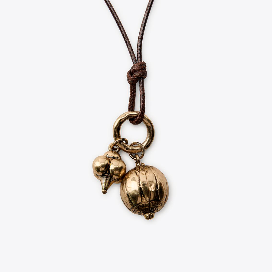 CONJUNTO DE 3 COLARES COM CORRENTE E PINGENTE DE CHIFRE Dourado 2