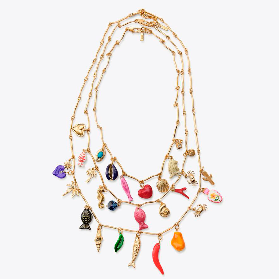 CONJUNTO DE 3 COLARES COM PIGENTES COLORIDOS
