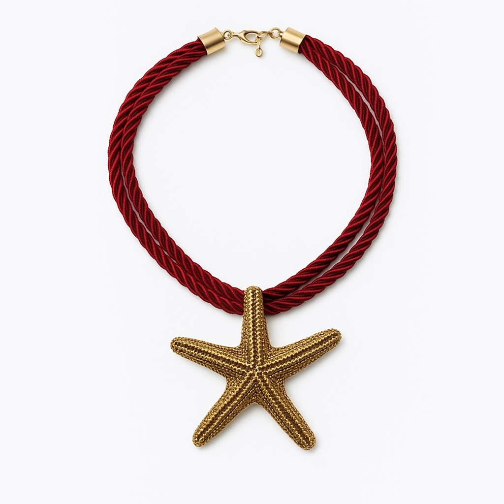COLAR DE CORDA COM PINGENTE ESTRELA