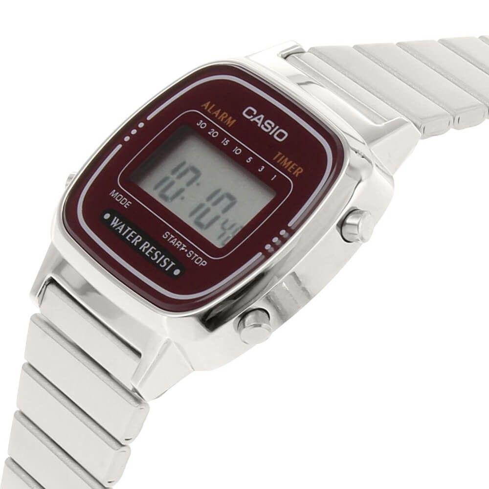 Relógio Casio Feminino Vintage LA670WA-4DF. Prata 2