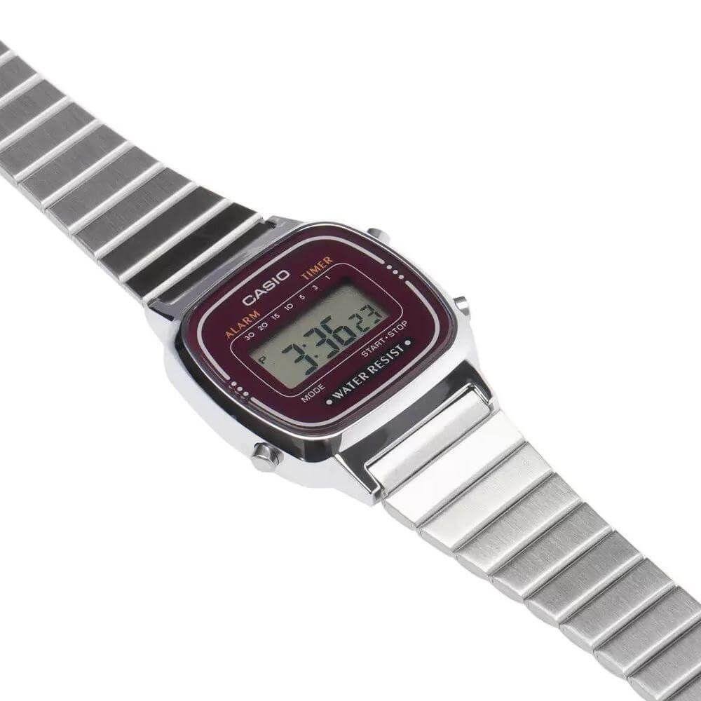 Relógio Casio Feminino Vintage LA670WA-4DF. Prata 3