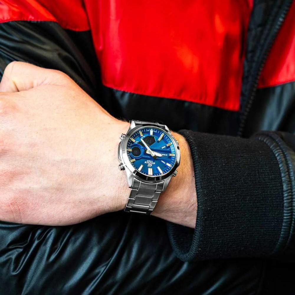 Relógio Casio Edifice Masculino EFV-C120D-2ADF Prata 4