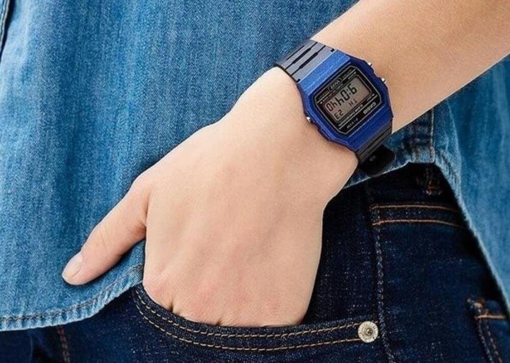 Relógio Casio F-91WM-2ADF Azul 2