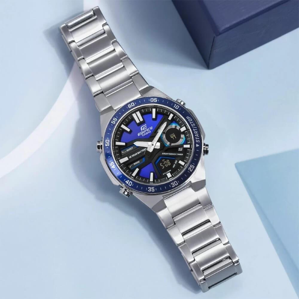 Relógio Casio Edifice Masculino EFV-C110D-2AVDF Prata 2