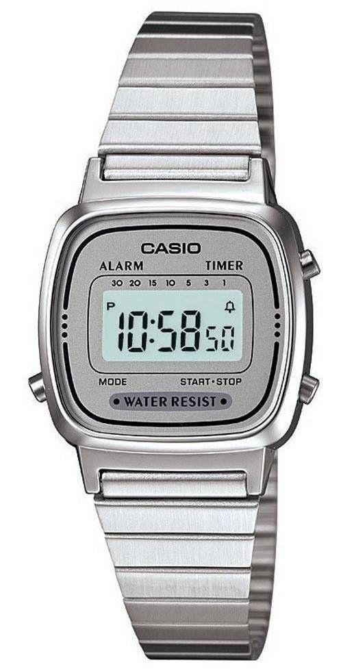Relógio Casio Feminino Vintage LA670WA-7DF Prata 2