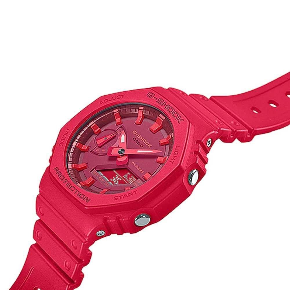 Relógio Casio G-SHOCK GA-2100-4ADR *Carbon Core Guard Vermelho 2