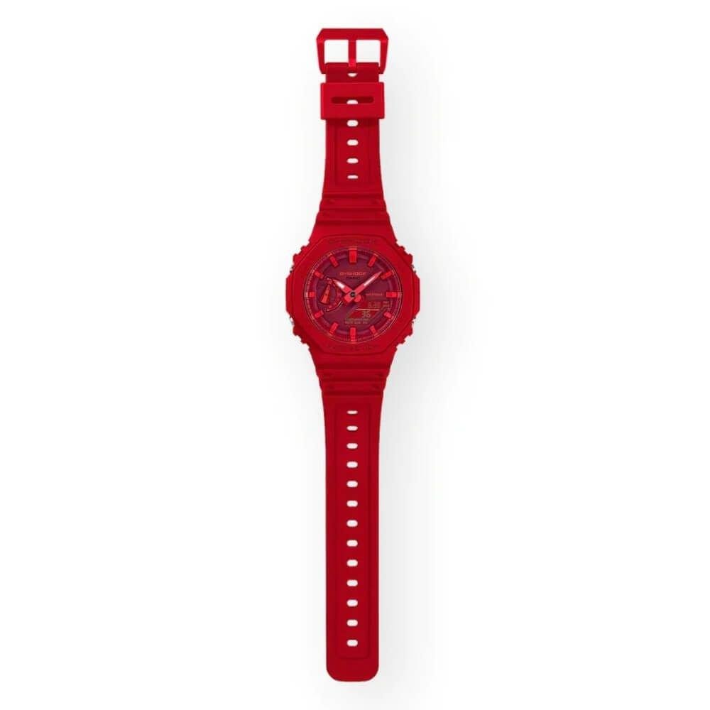 Relógio Casio G-SHOCK GA-2100-4ADR *Carbon Core Guard Vermelho 7