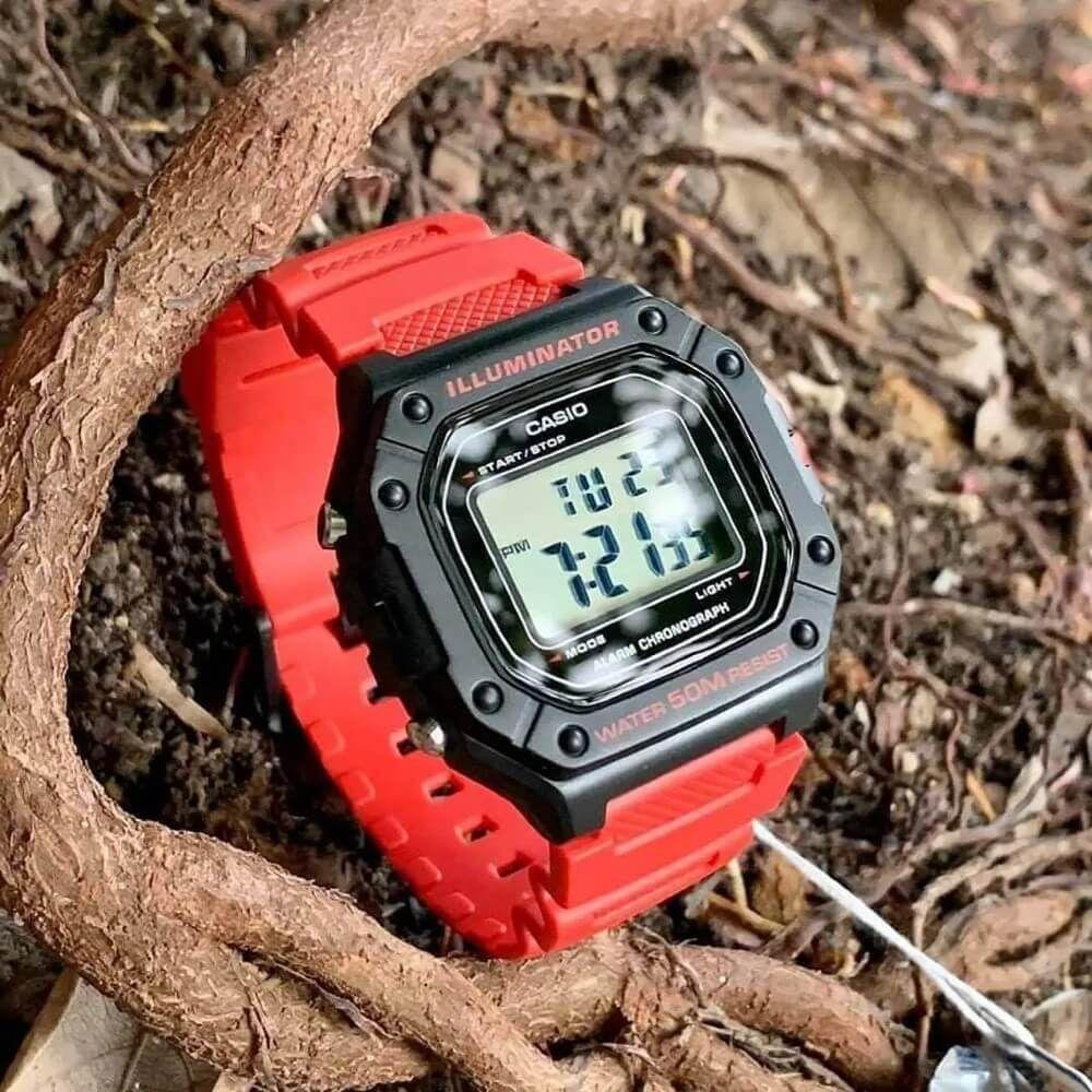 Relógio Casio Unissex W-218H-4BVDF Vermelho 4