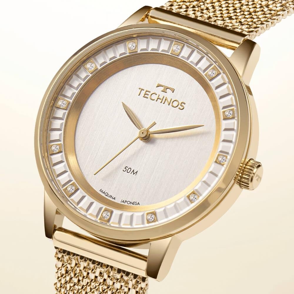 Relógio Technos Feminino Brilho 2035MZC/1D Dourado 2
