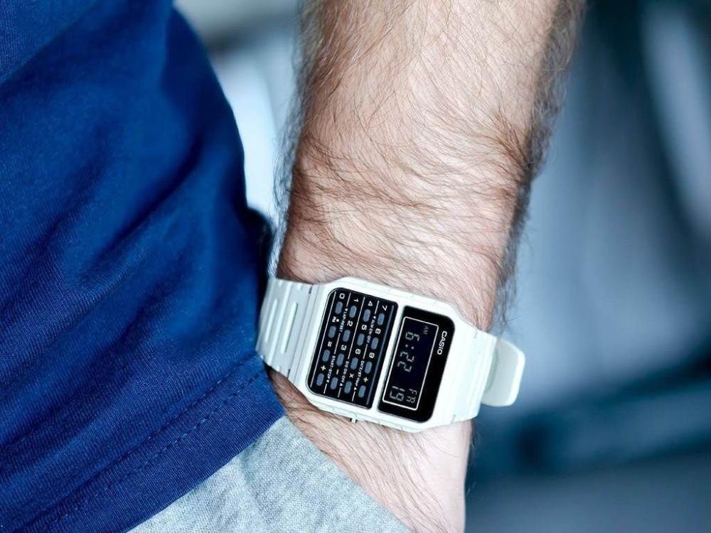 Relógio Casio Data Bank CA-53WF-8BDF Branco 2