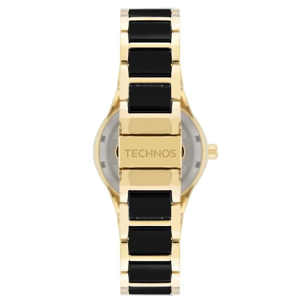 Relógio Technos Feminino Ceramic Sapphire 2015CEN/1P * Preto/Dourado 3