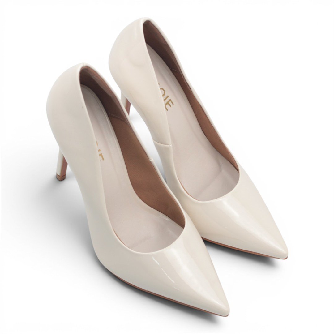 Scarpin Salto Fino Branco 2