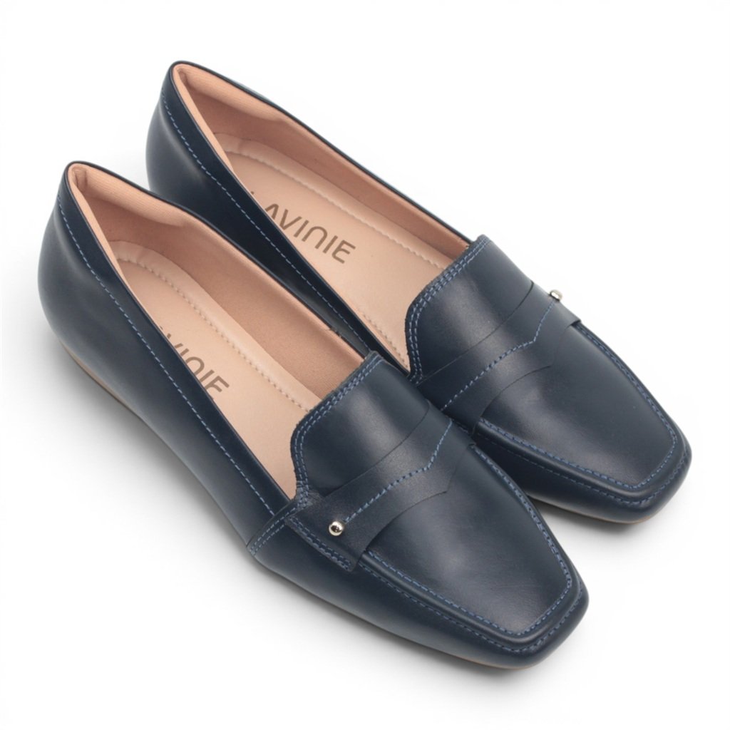 Mocassim Couro Conforto Azul Marinho 4