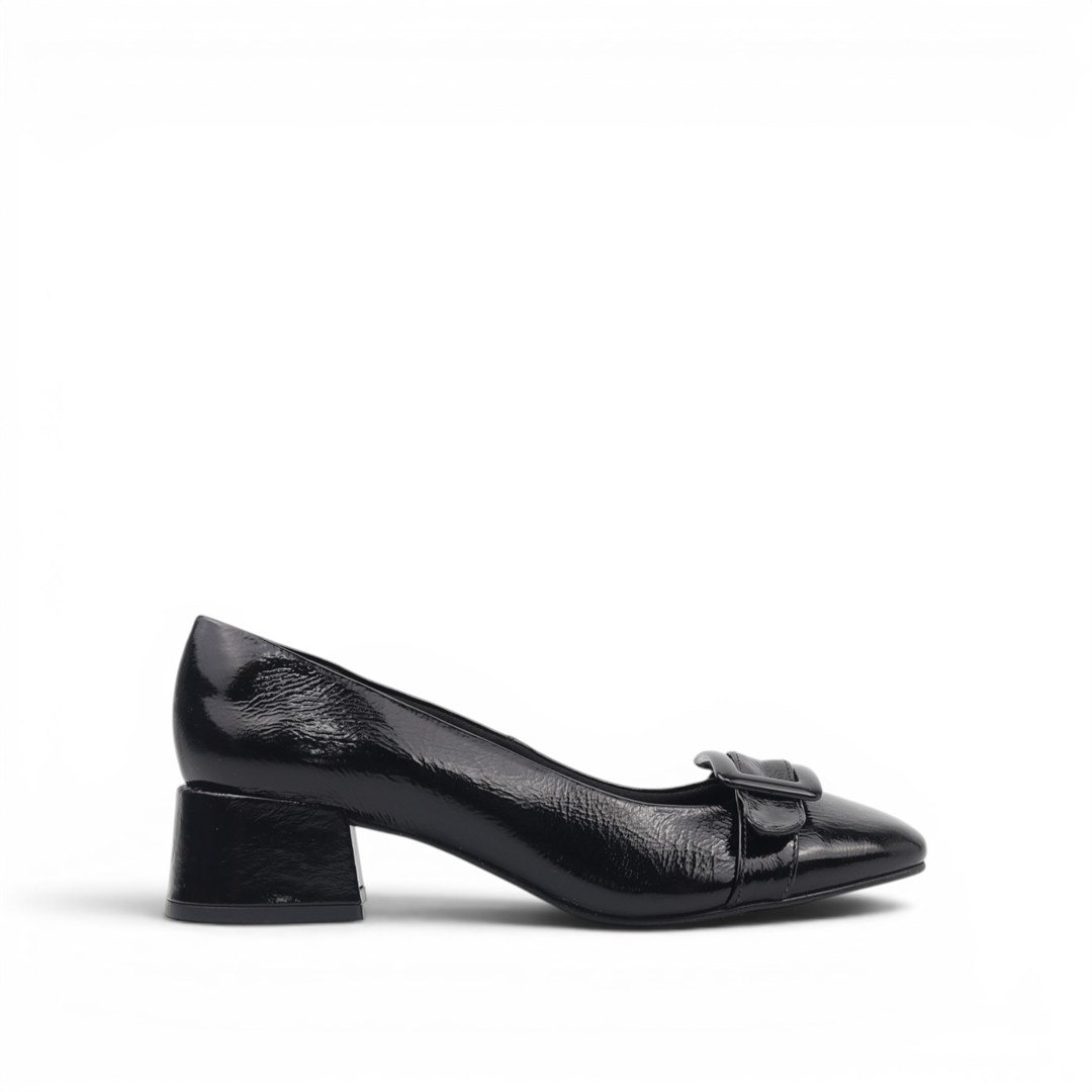Scarpin Salto Bloco Fivela