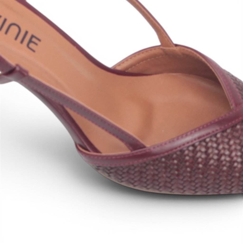 Scarpin Slingback Salto Bloco Marsala 4