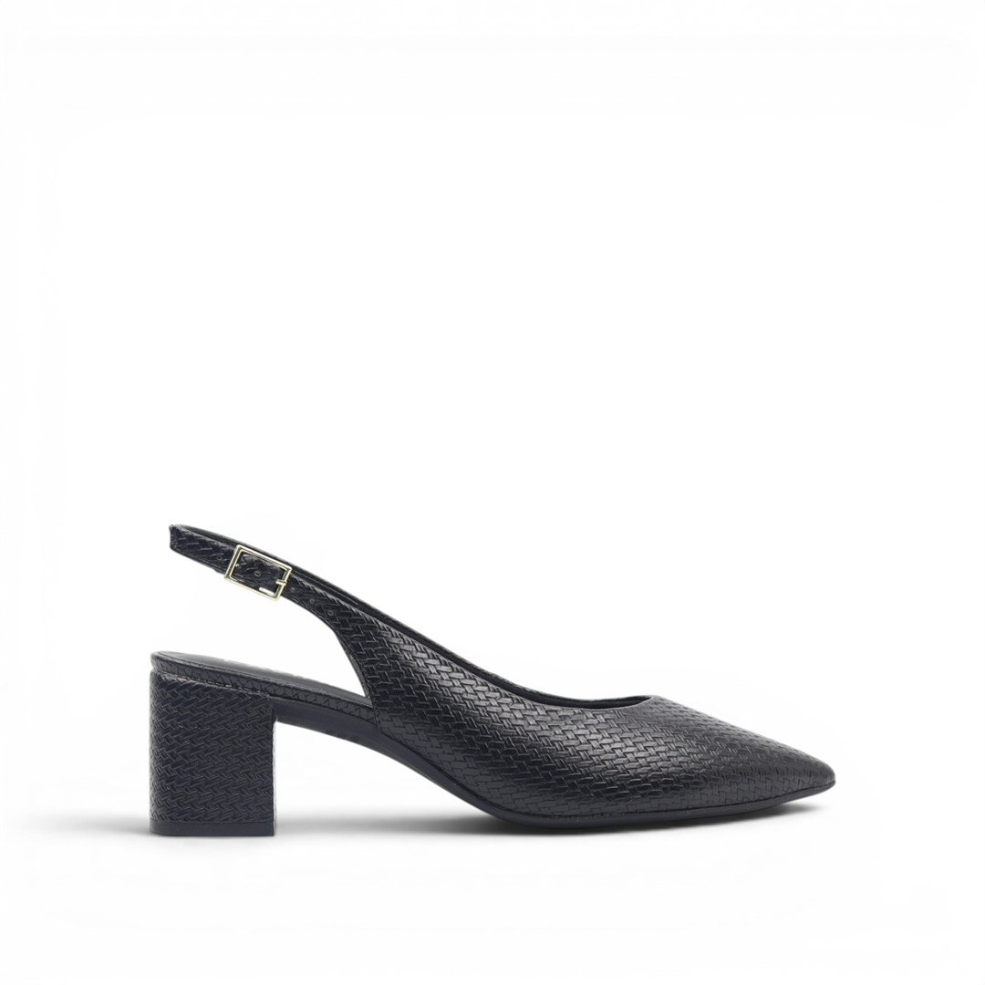 Scarpin Slingback Salto Bloco