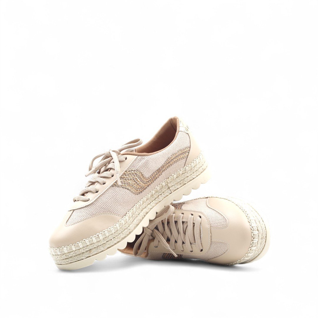 Tênis Flat Espadrille Bege 2