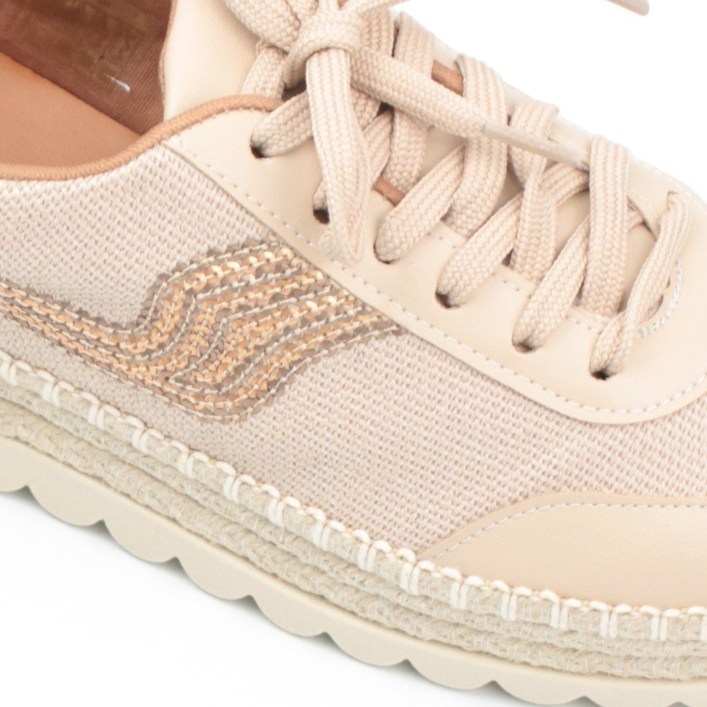 Tênis Flat Espadrille Bege 4