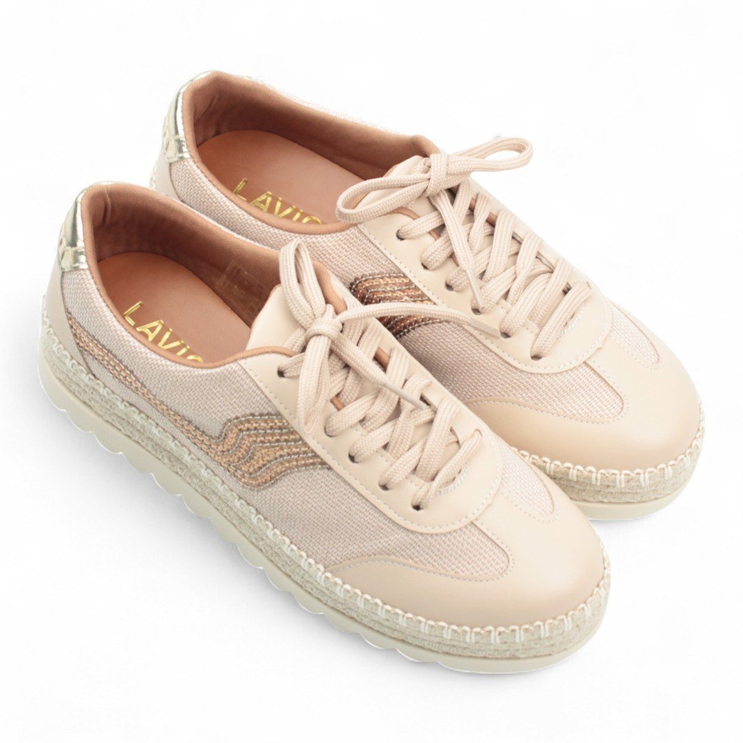 Tênis Flat Espadrille Bege 2